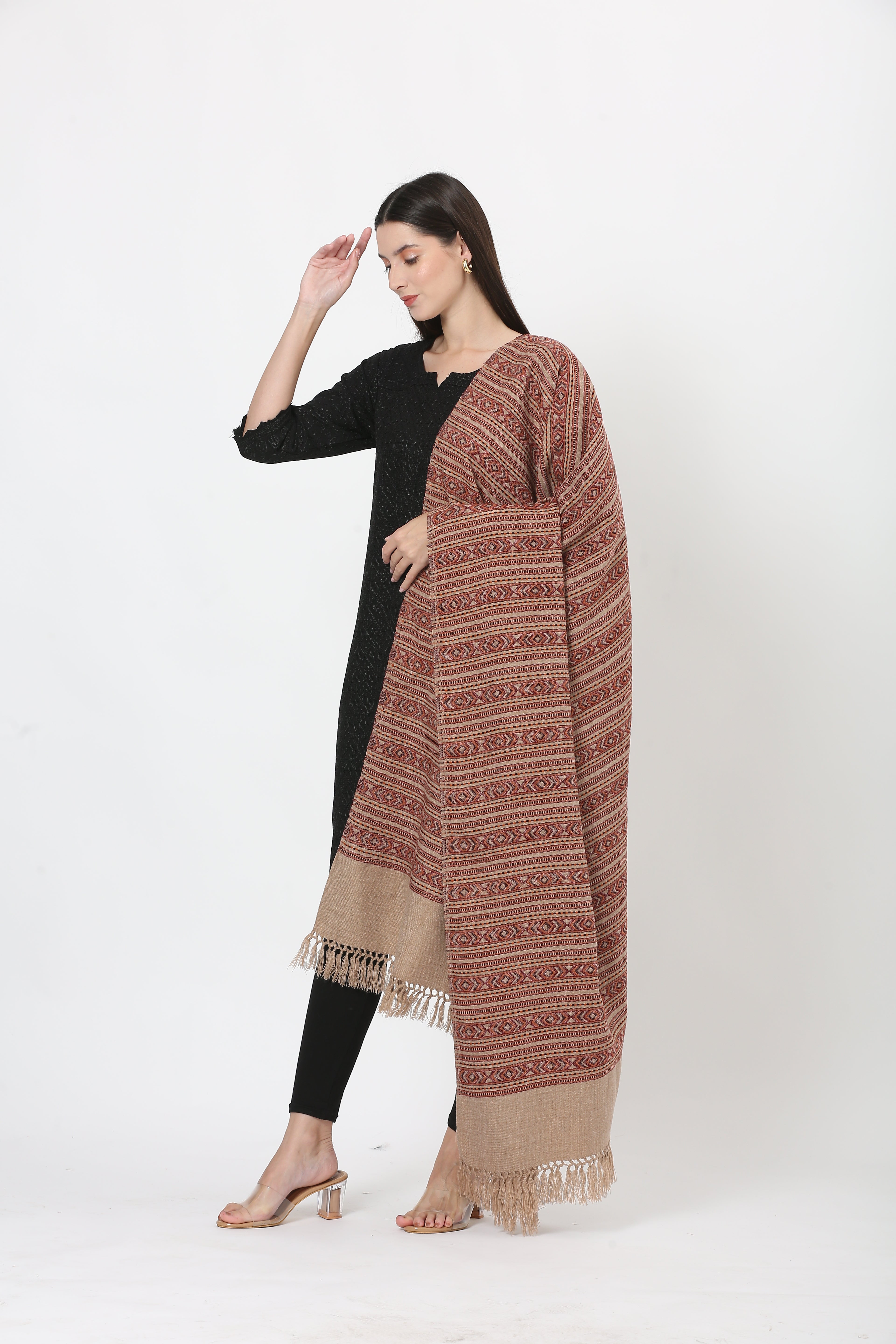 naga retro weave shawl