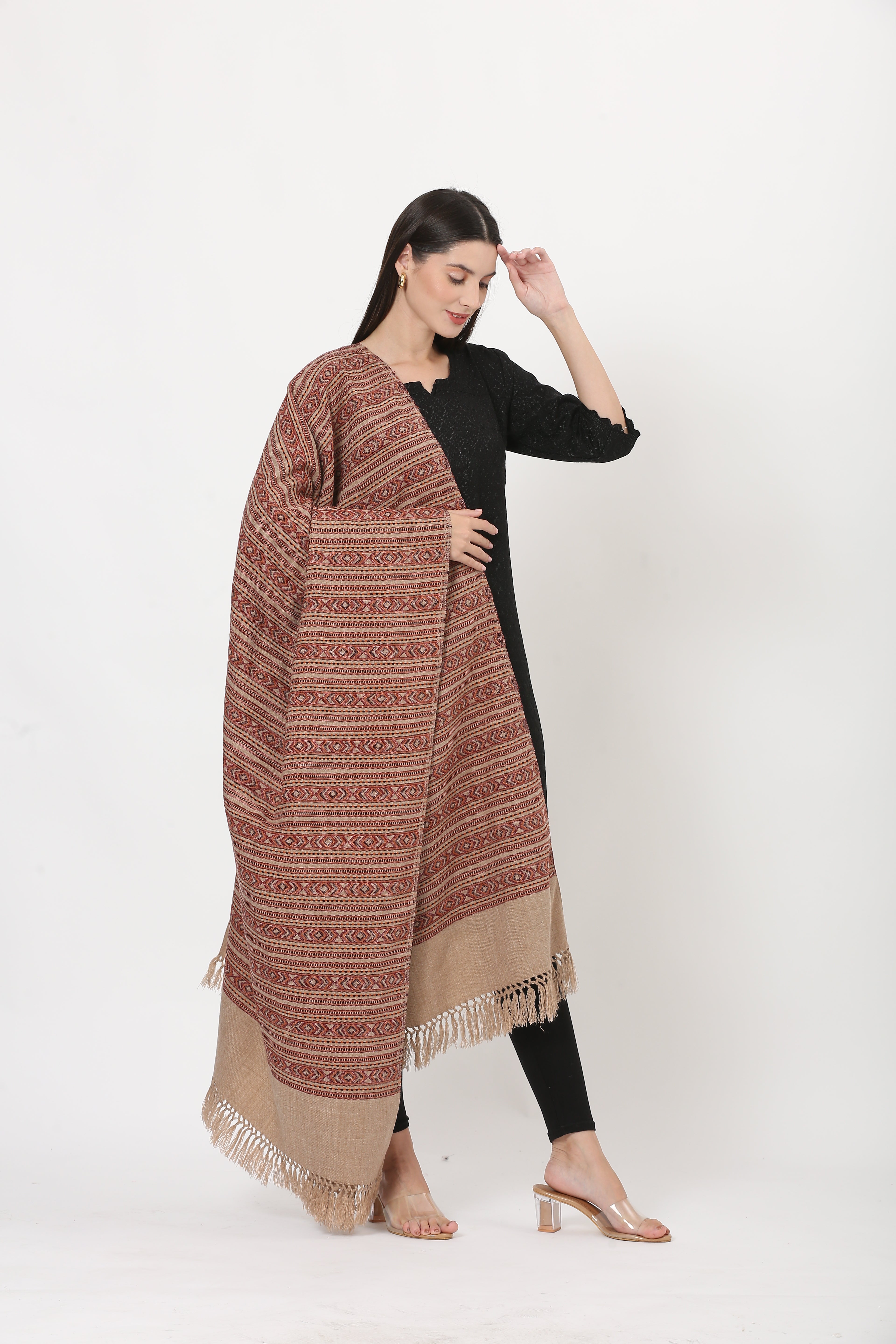 naga retro weave shawl