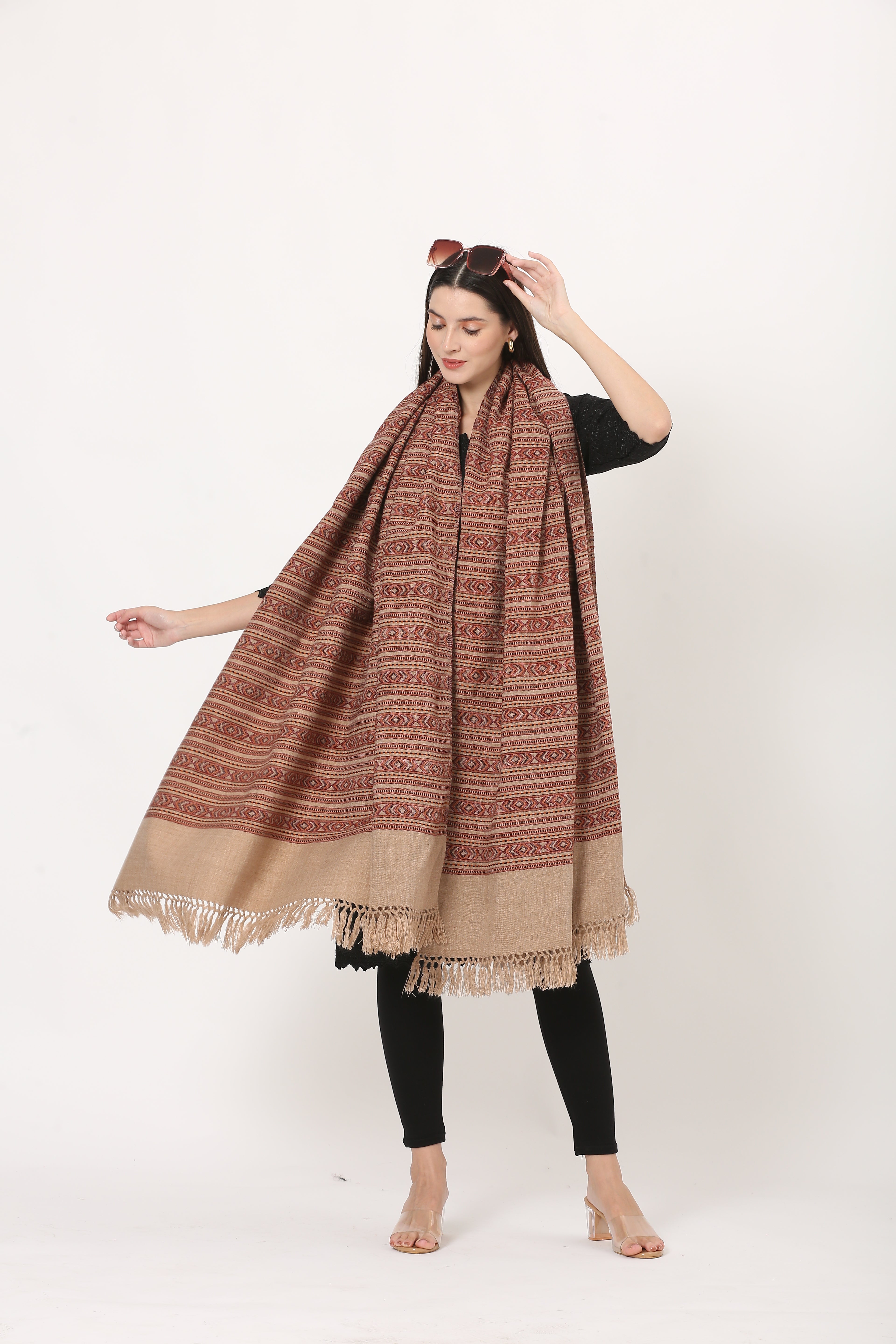 naga retro weave shawl