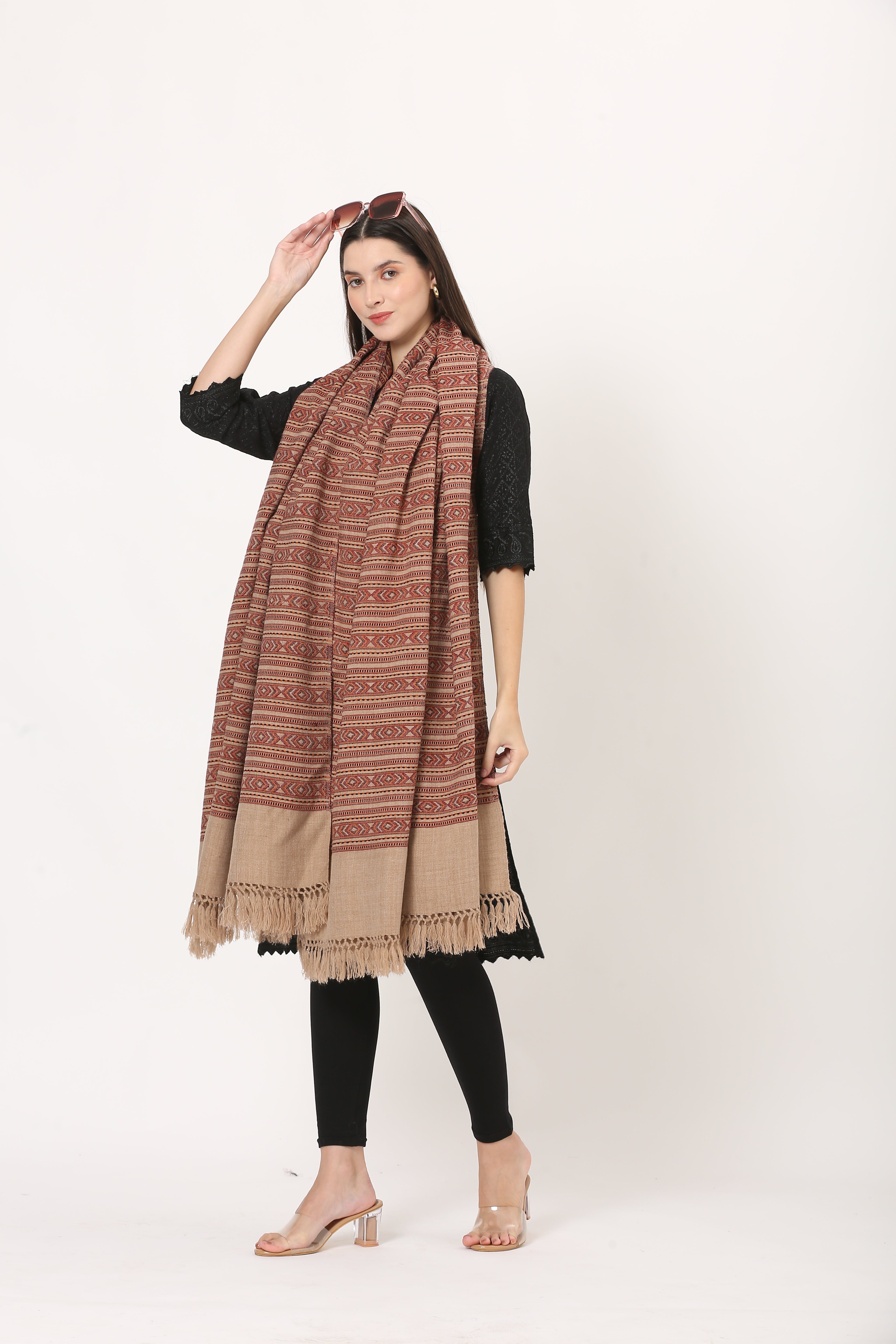 naga retro weave shawl