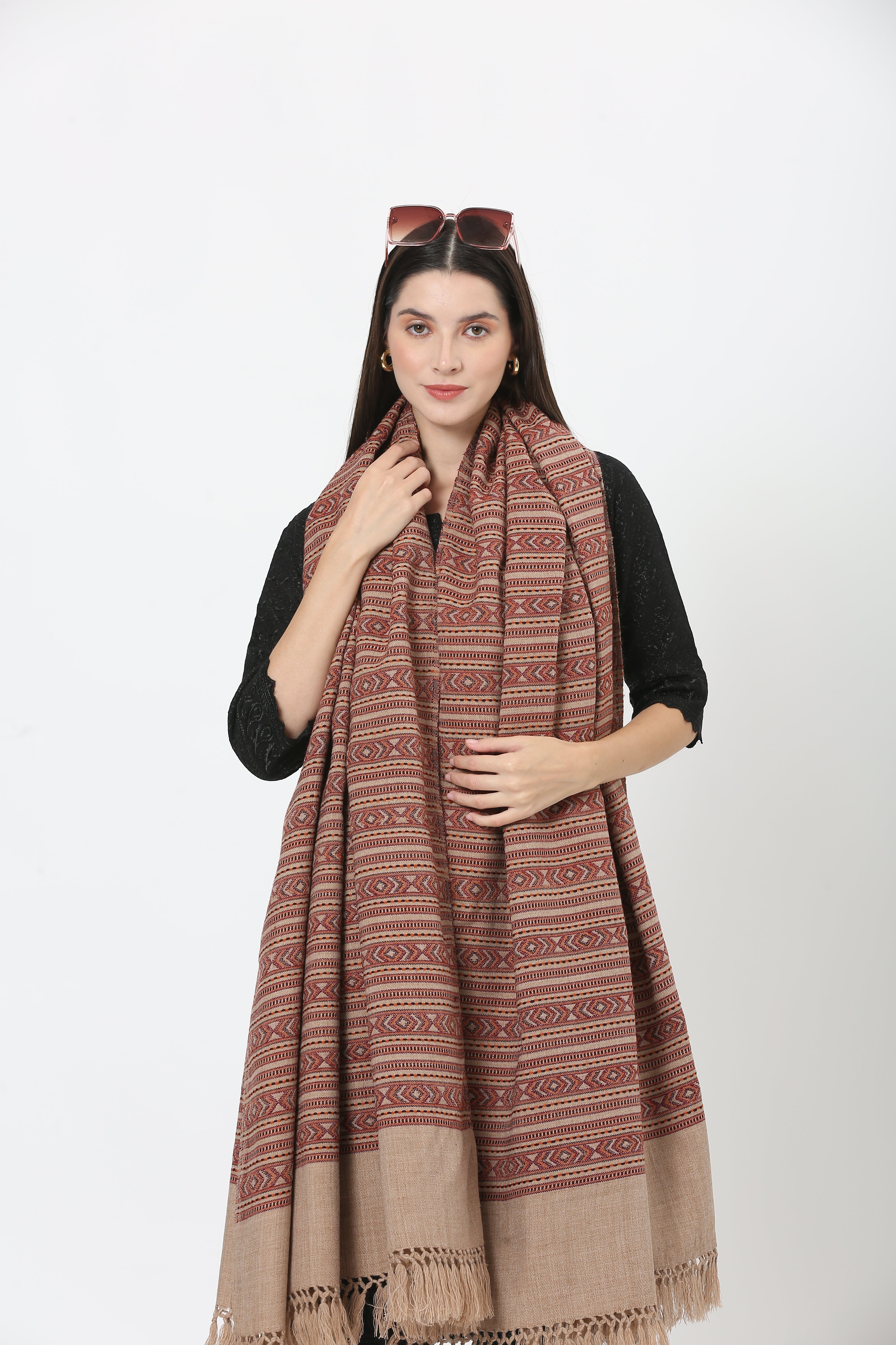 naga retro weave shawl