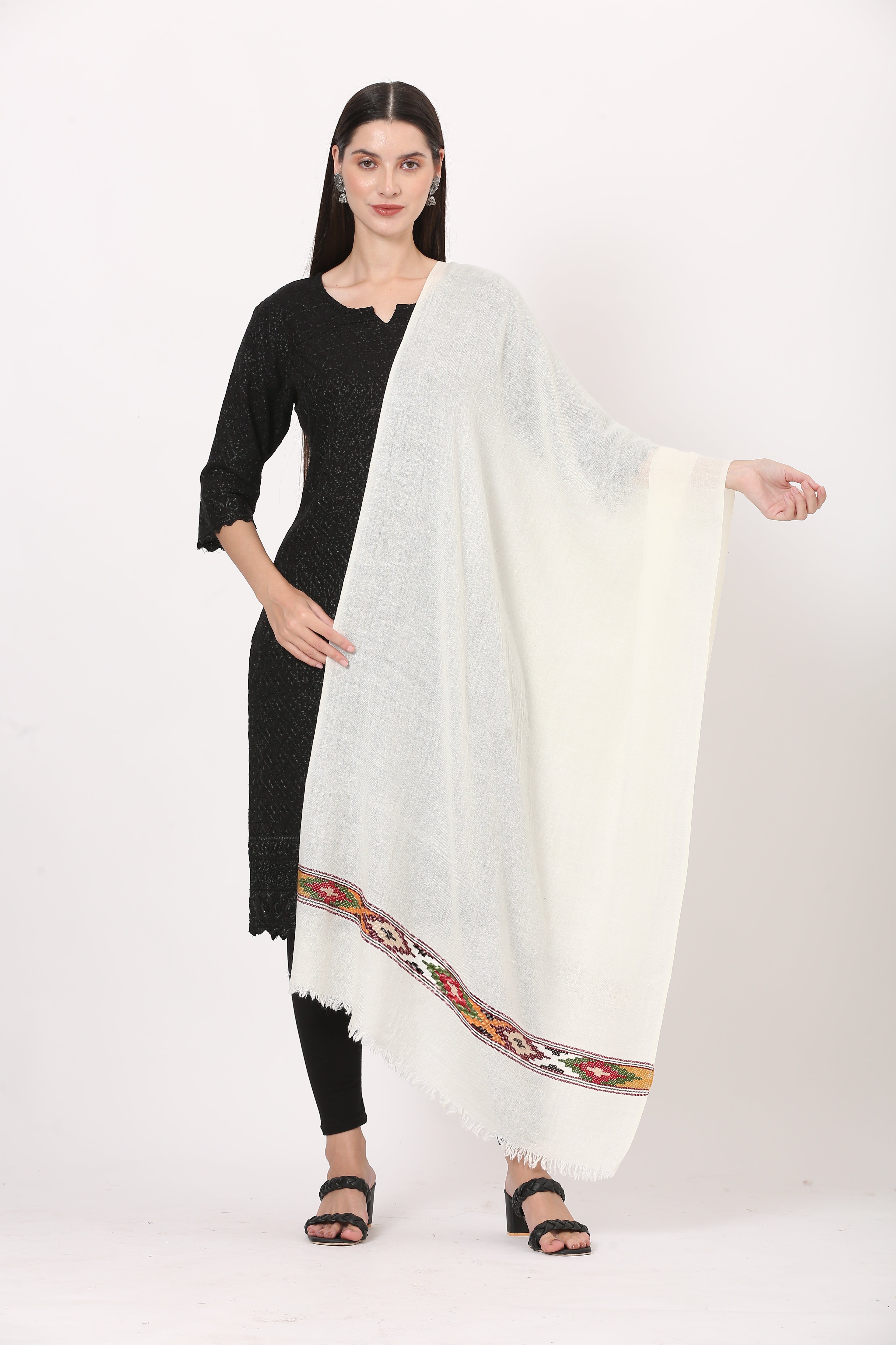 Angorra pashmina hand weaved stole
