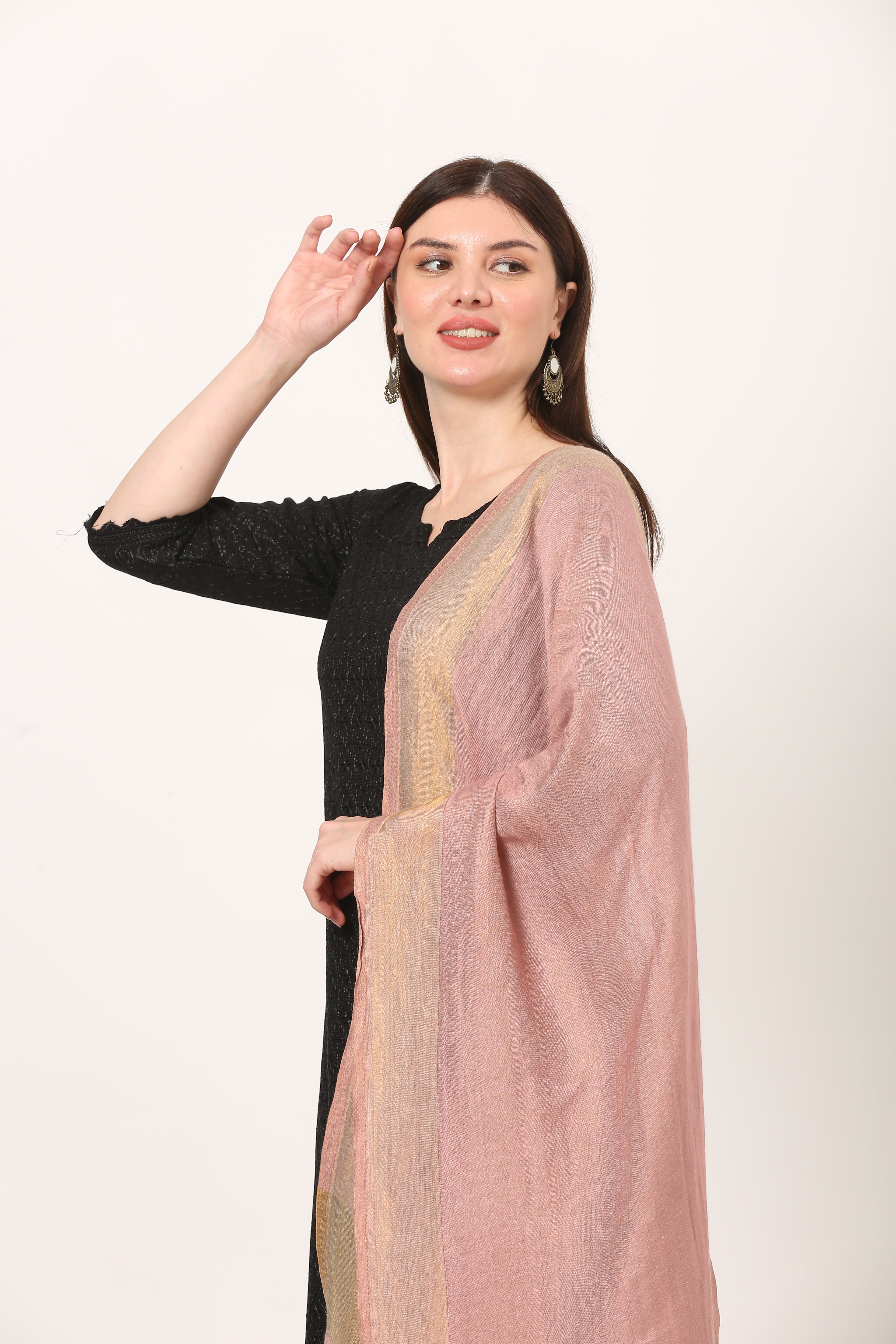 zari lite wool stole