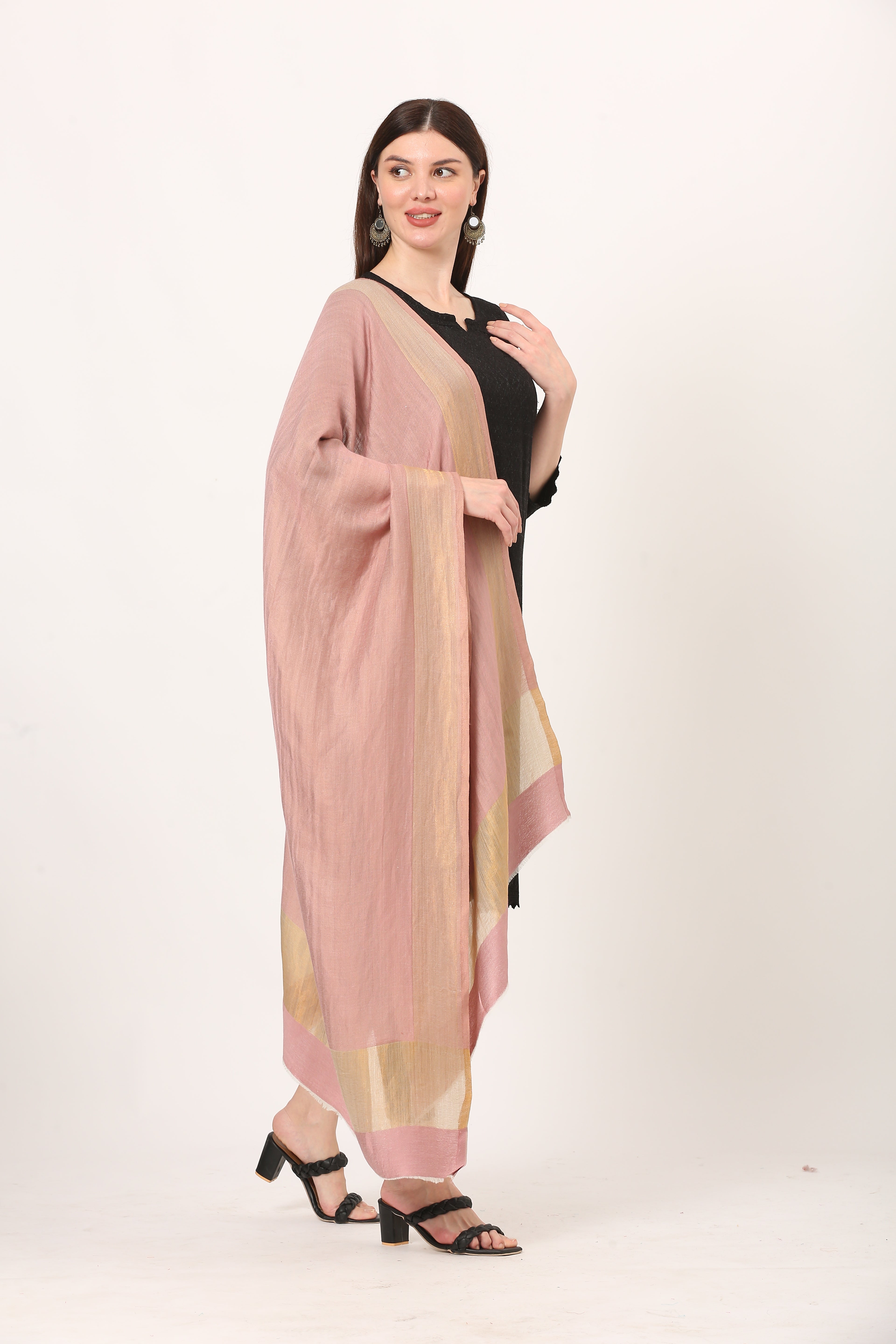 zari lite wool stole