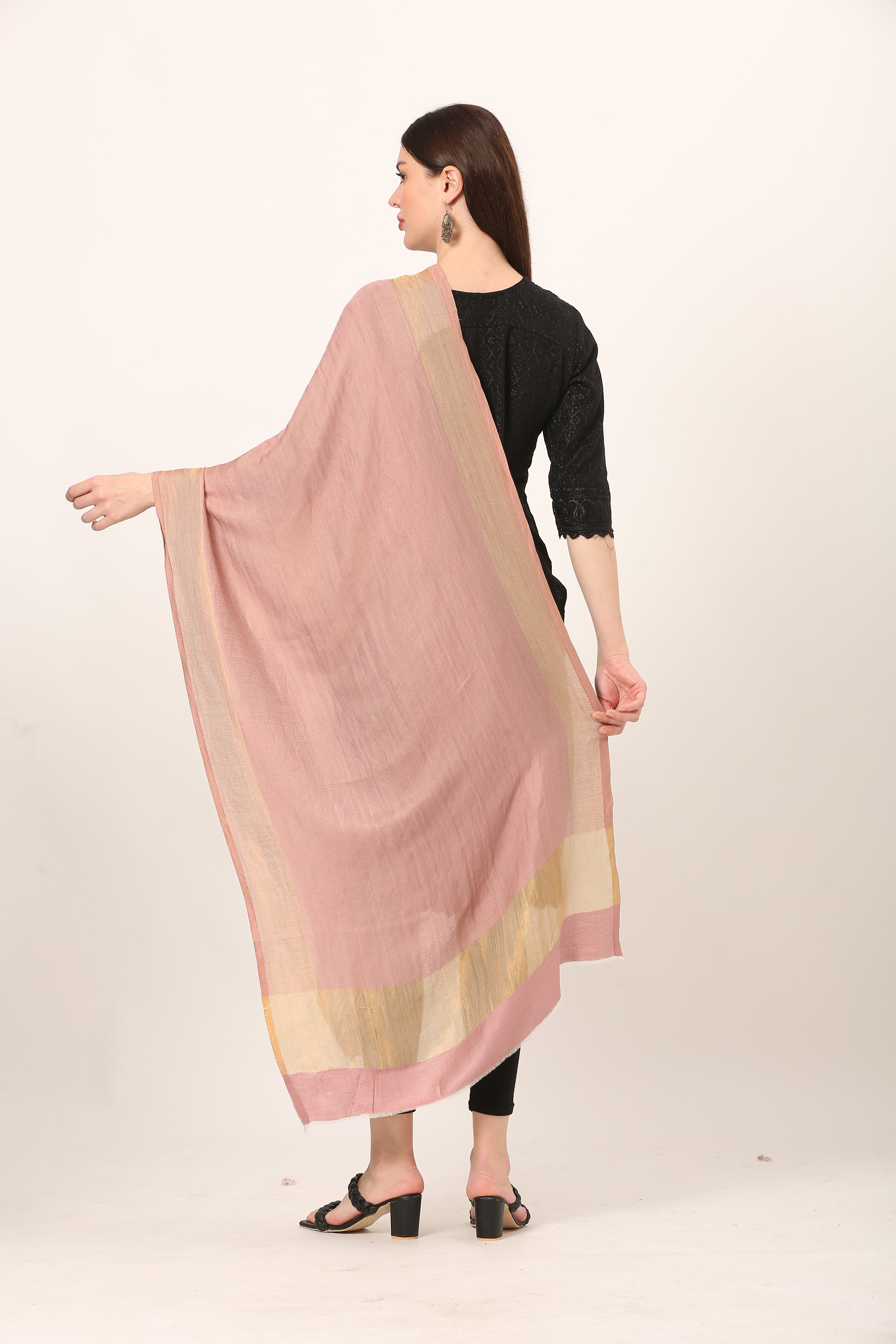 zari lite wool stole