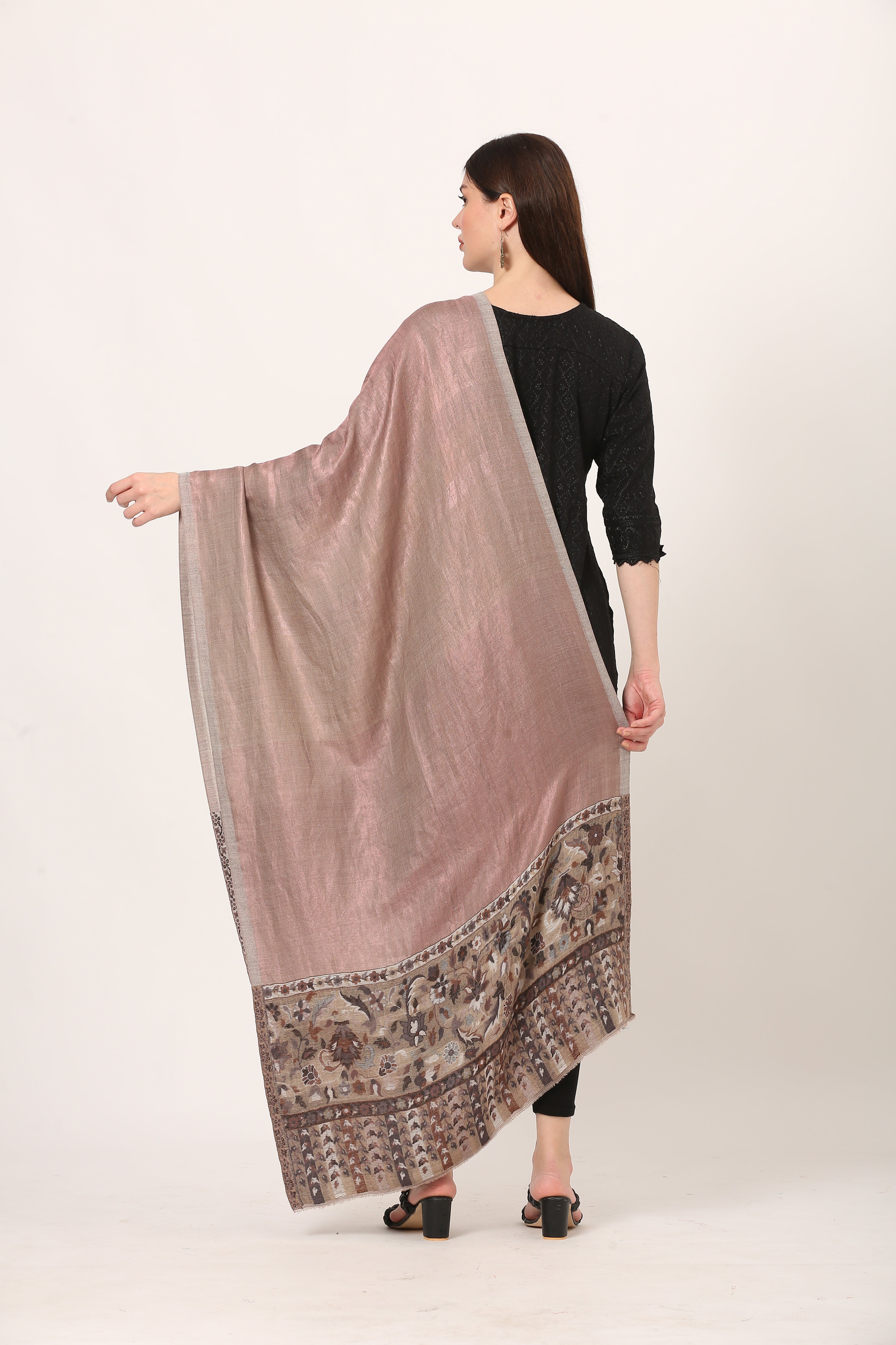 zari kani weave palla stole