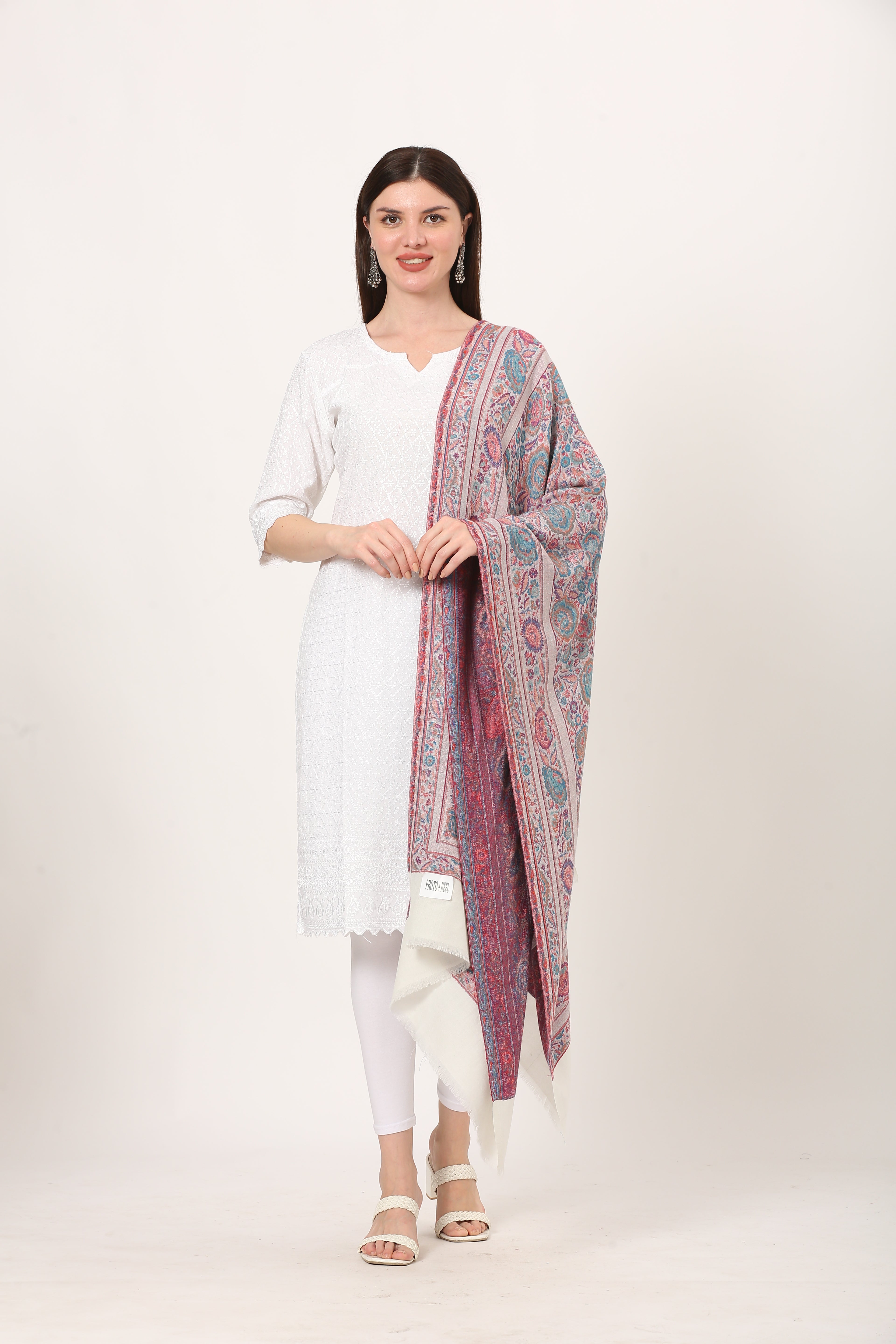 kani weave floral stole