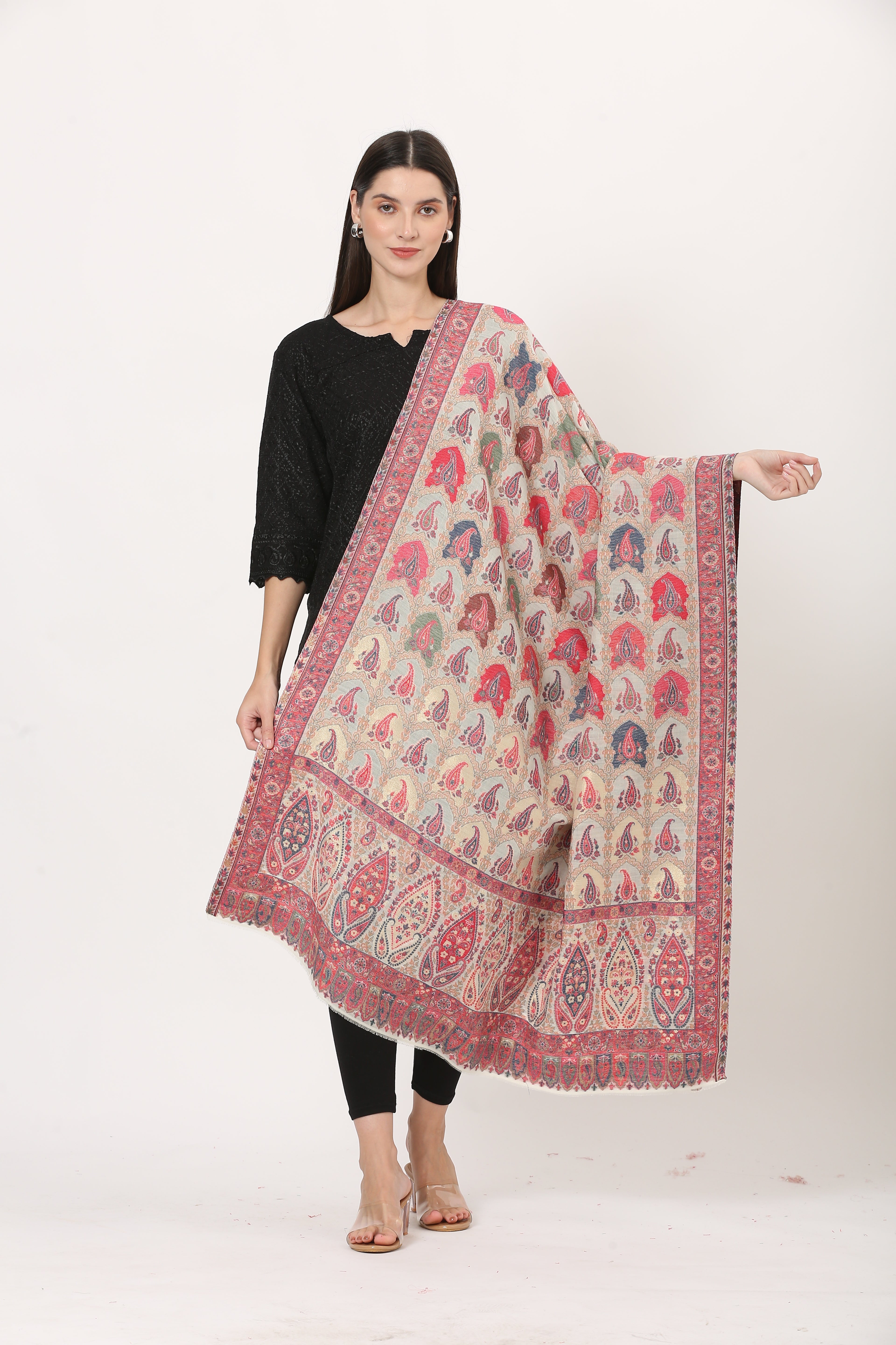 kani zari pashmina shawl