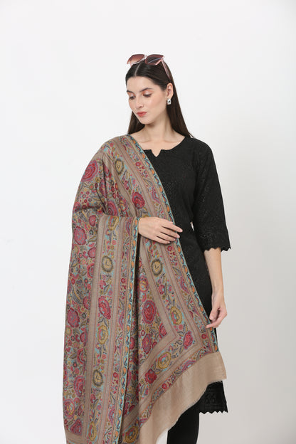 kani weave floral stole