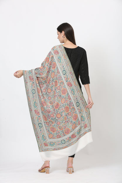 kani weave floral stole