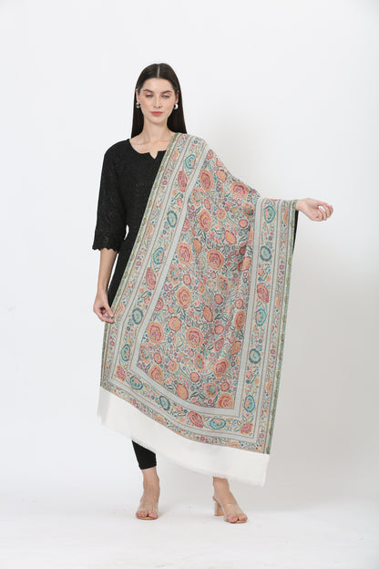 kani weave floral stole