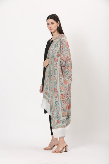 kani weave floral stole