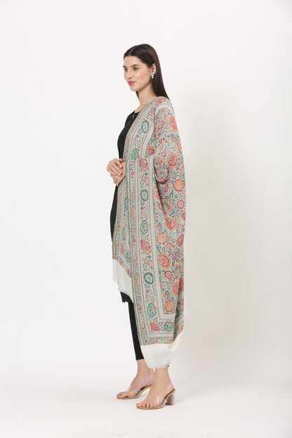 kani weave floral stole