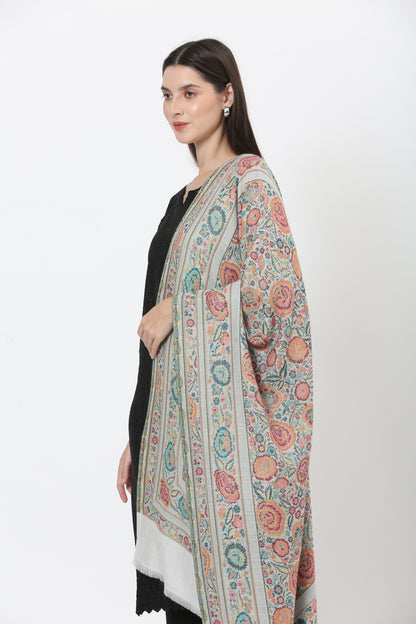 kani weave floral stole