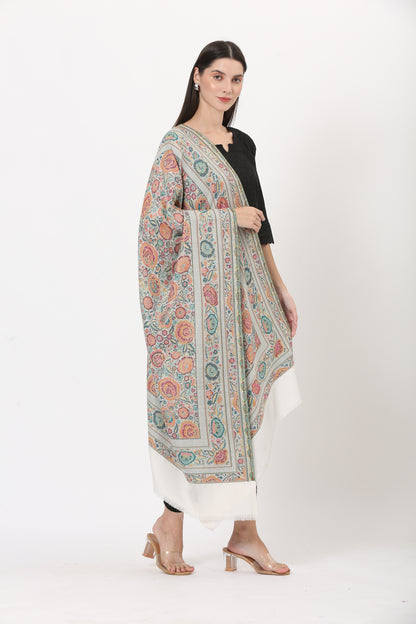 kani weave floral stole