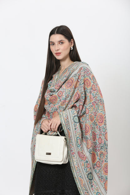 kani weave floral stole