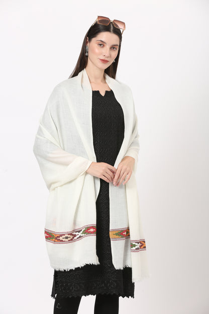 Angorra pashmina hand weaved stole