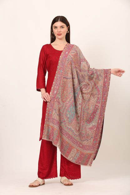 kani weave floral stole