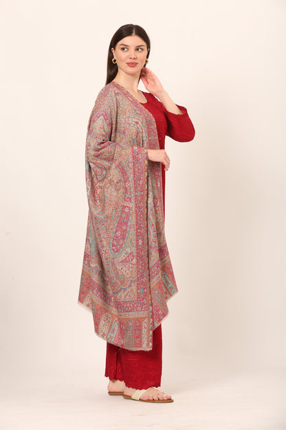 kani weave floral stole