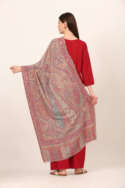 kani weave floral stole