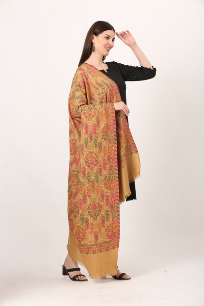 fine woolen kani weave shawl