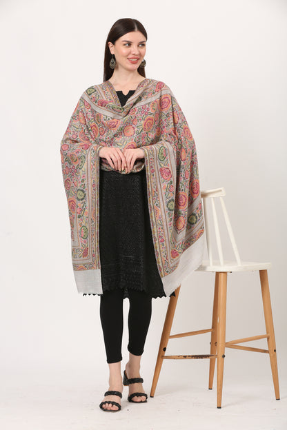 kani weave floral stole