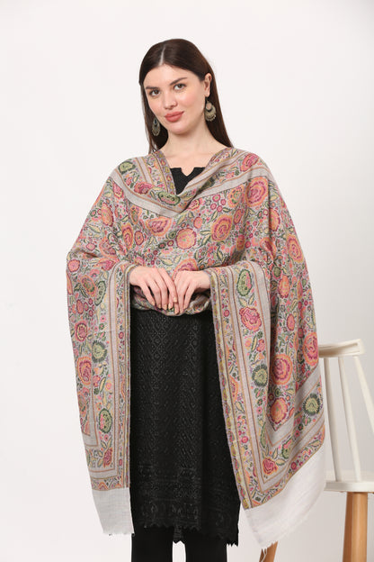 kani weave floral stole