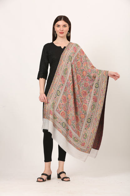 kani weave floral stole