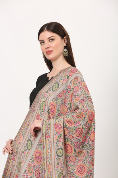 kani weave floral stole