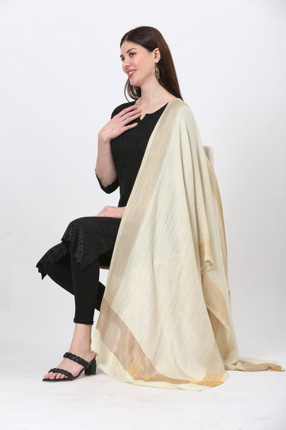zari lite wool stole
