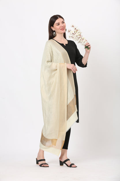 zari lite wool stole