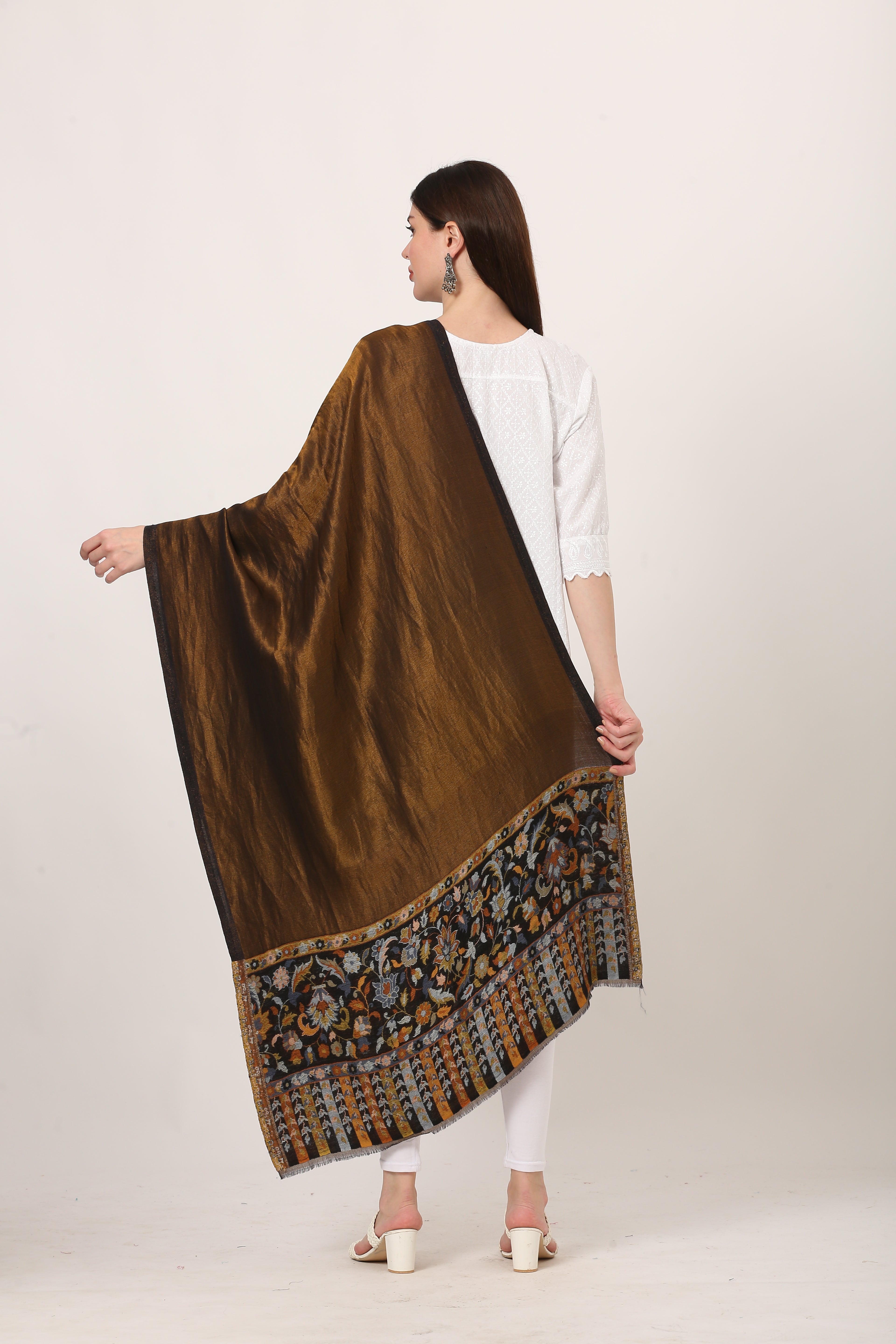 zari kani weave palla stole