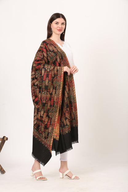 fine woolen kani weave shawl