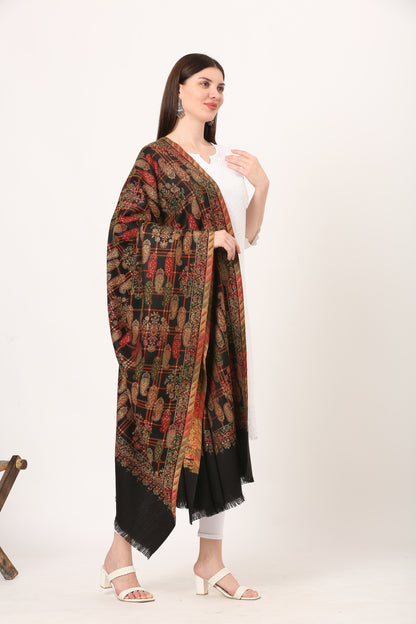 fine woolen kani weave shawl