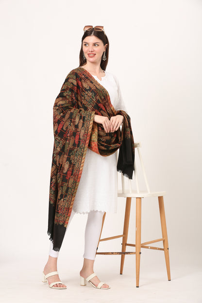 fine woolen kani weave shawl