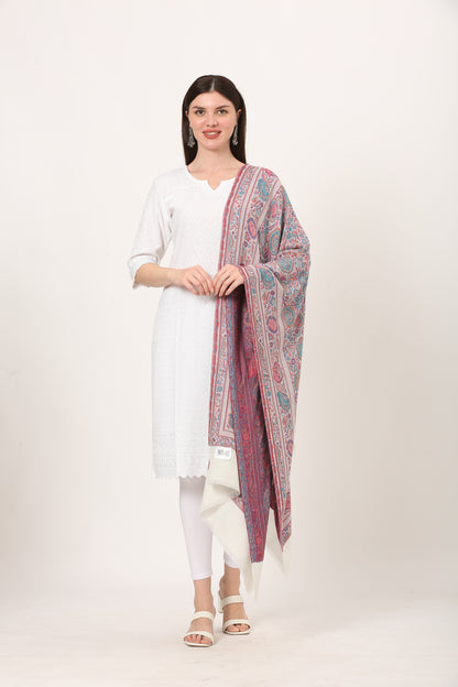 kani weave floral stole