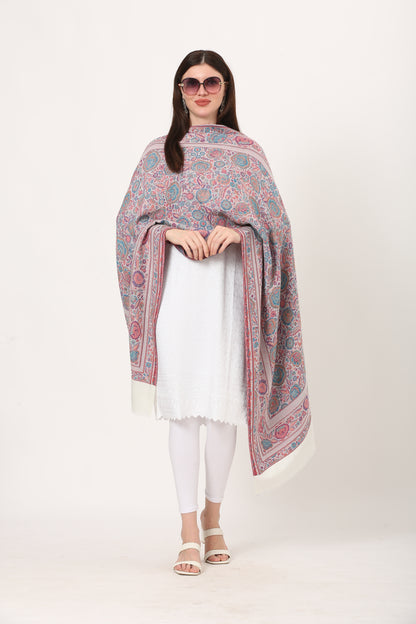 kani weave floral stole